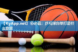 ⚽必赢：乒乓球台单打是什么意思