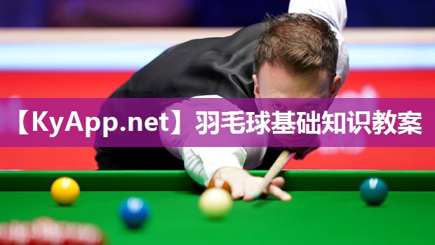 羽毛球基础知识教案